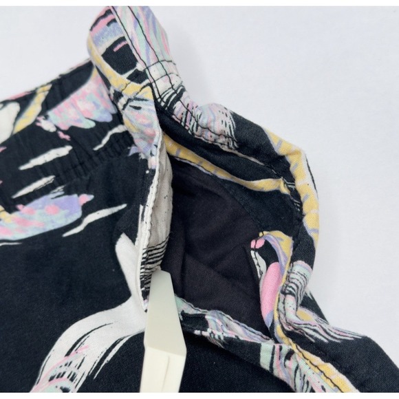 H&M Linen Cotton Blend Shorts Mens Large Relaxed Fit‎ Tropical Hawaiian Printed - Picture 9 of 12